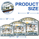 Lake Camping We're Drunks Boat - Gift For Bestie - Personalized Custom Shaped Wood Sign