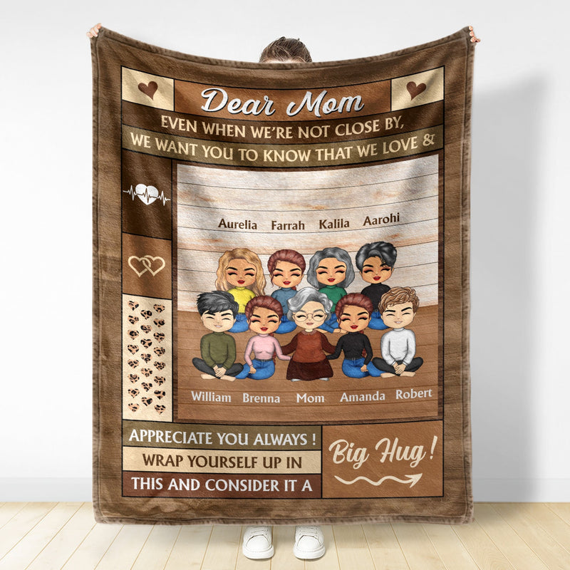 Mother Dear Mom Wrap Yourself Up - Gift For Mom - Personalized Custom Fleece Blanket