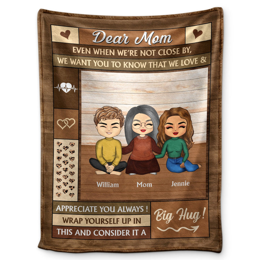 Chère maman, enveloppe-toi bien - Cadeau pour maman - Couverture polaire personnalisée