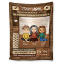 Mother Dear Mom Wrap Yourself Up - Gift For Mom - Personalized Custom Fleece Blanket