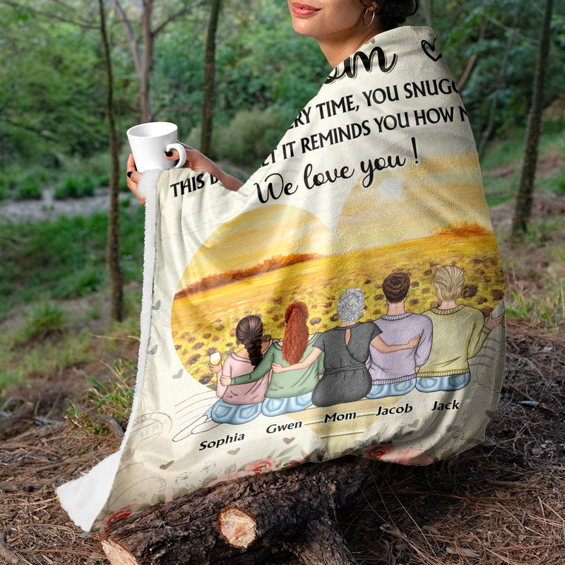 Mother & Children We Hope Every Time You Snuggle In This Blanket - Gift For Mom - Personalized Custom Fleece Blanket