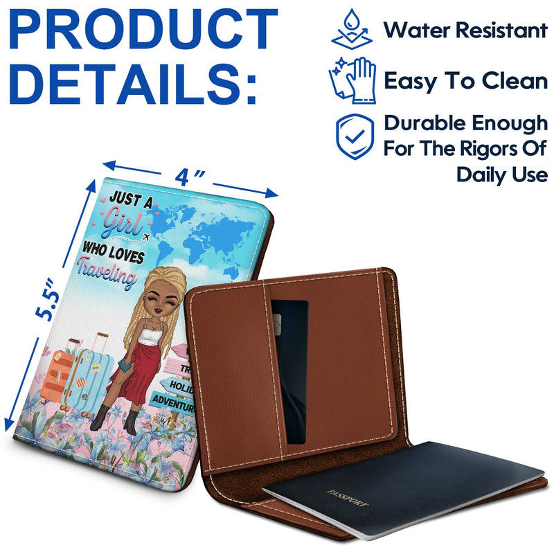 Voyager, vivre ma meilleure vie florale - Cadeau pour les amoureux du voyage - Étui de passeport personnalisé