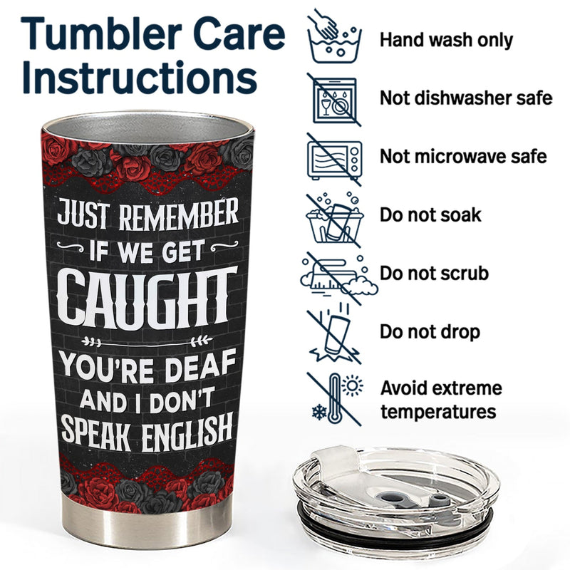 Bestie Cartoon Partners In Crime If We Get Caught Black Ver - Gift For Bestie - Personalized Custom Tumbler