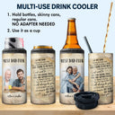 Custom Photo It's Not Easy For A Man - Gift For Father - Personalized Custom 4 In 1 Can Cooler Tumbler