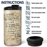 Custom Photo It's Not Easy For A Man - Gift For Father - Personalized Custom 4 In 1 Can Cooler Tumbler