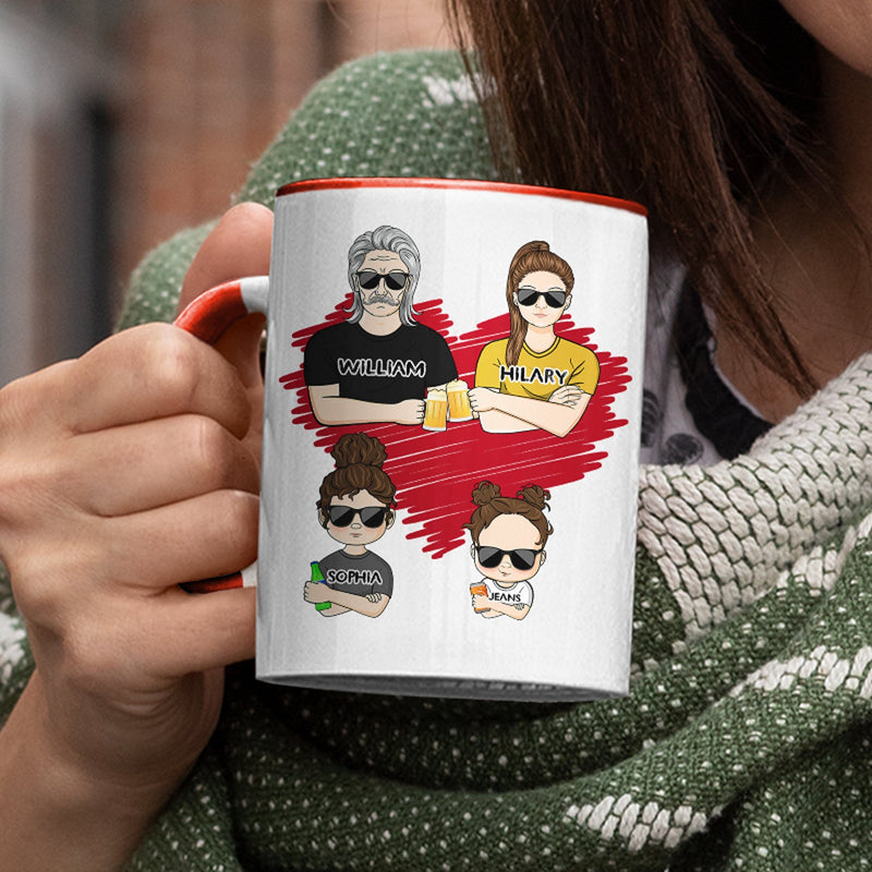 Father & Children We're Yours No Refunds - Gift For Father - Personalized Custom Accent Mug