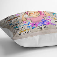 Tu es belle et victorieuse - Cadeau pour femme, cadeau pour enfant - Oreiller personnalisé
