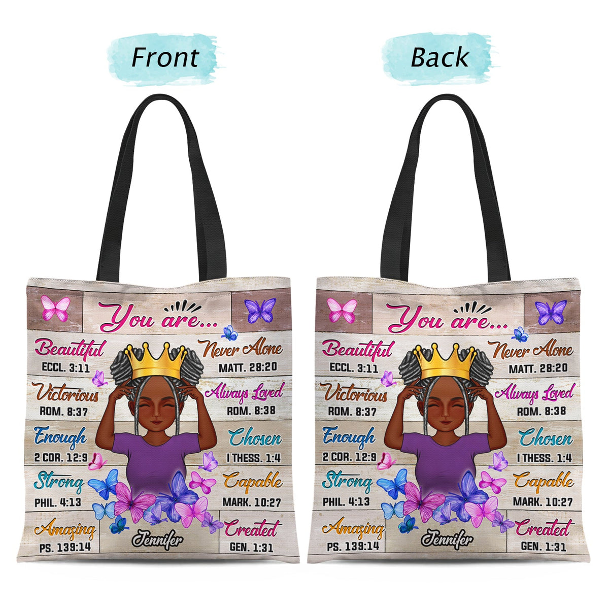 Tu es victorieux - Cadeau pour enfant, cadeau de rentrée scolaire - Sac en toile zippé personnalisé