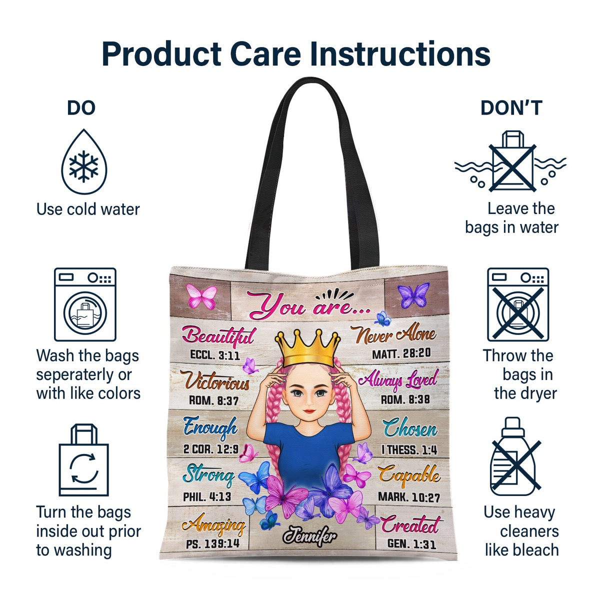Tu es victorieux - Cadeau pour enfant, cadeau de rentrée scolaire - Sac en toile zippé personnalisé
