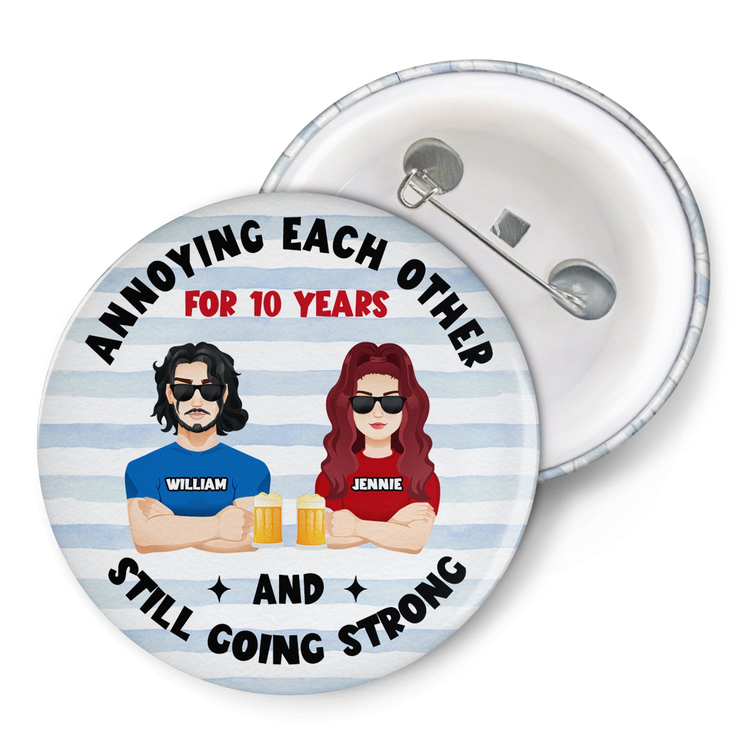 Annoying Each Other - Gift For Couples - Personalized Custom Plastic Pinback Button