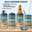 Beach Bestie If We Get Caught - Gift For Bestie - Personalized Custom 4 In 1 Can Cooler Tumbler