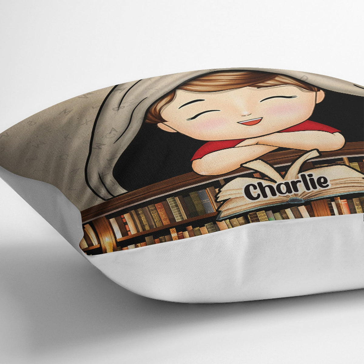Enfant qui lit, juste une fille, un garçon qui aime les livres - Cadeau pour enfant, amoureux des livres - Oreiller personnalisé