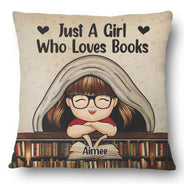 Enfant qui lit, juste une fille, un garçon qui aime les livres - Cadeau pour enfant, amoureux des livres - Oreiller personnalisé