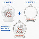 Snowmen Family First Christmas In Our New Home - Gift For Couples And Parents - Personalized 2-Layered Mix Ornament