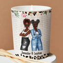 Bestie Our Friendship Is Like A Candle - Gift For Bestie - Personalized Scented Candle With Wooden Lid