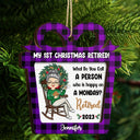 Happy On A Monday - Christmas Retirement Gift - Personalized 2-Layered Wooden Ornament