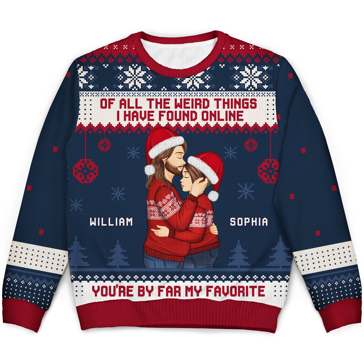 Christmas Couple You Are My Favorite By Far - Gift For Couples - Personalized Unisex Ugly Sweater