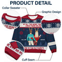 Christmas Couple Backside You Are My Favorite By Far - Gift For Couples - Personalized Unisex Ugly Sweater