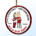 Christmas Bestie Best Thing Found Online - Gift For Bestie - Personalized Custom Circle Ceramic Ornament