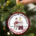 Christmas Bestie Best Thing Found Online - Gift For Bestie - Personalized Custom Circle Ceramic Ornament