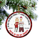 Christmas Bestie Best Thing Found Online - Gift For Bestie - Personalized Custom Circle Ceramic Ornament