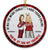 Christmas Bestie Best Thing Found Online - Gift For Bestie - Personalized Custom Circle Ceramic Ornament
