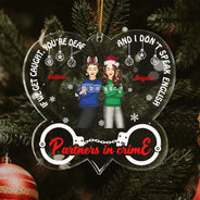Partners In Crime - Christmas Gift For Besties - Personalized Custom Shaped Acrylic Ornament