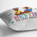 Flower Bestie Congrats On Being My Bestie - Gift For Bestie - Personalized Pillow