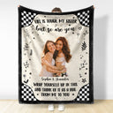 Custom Photo Life Is Tough - Gift For Sister - Personalized Fleece Blanket