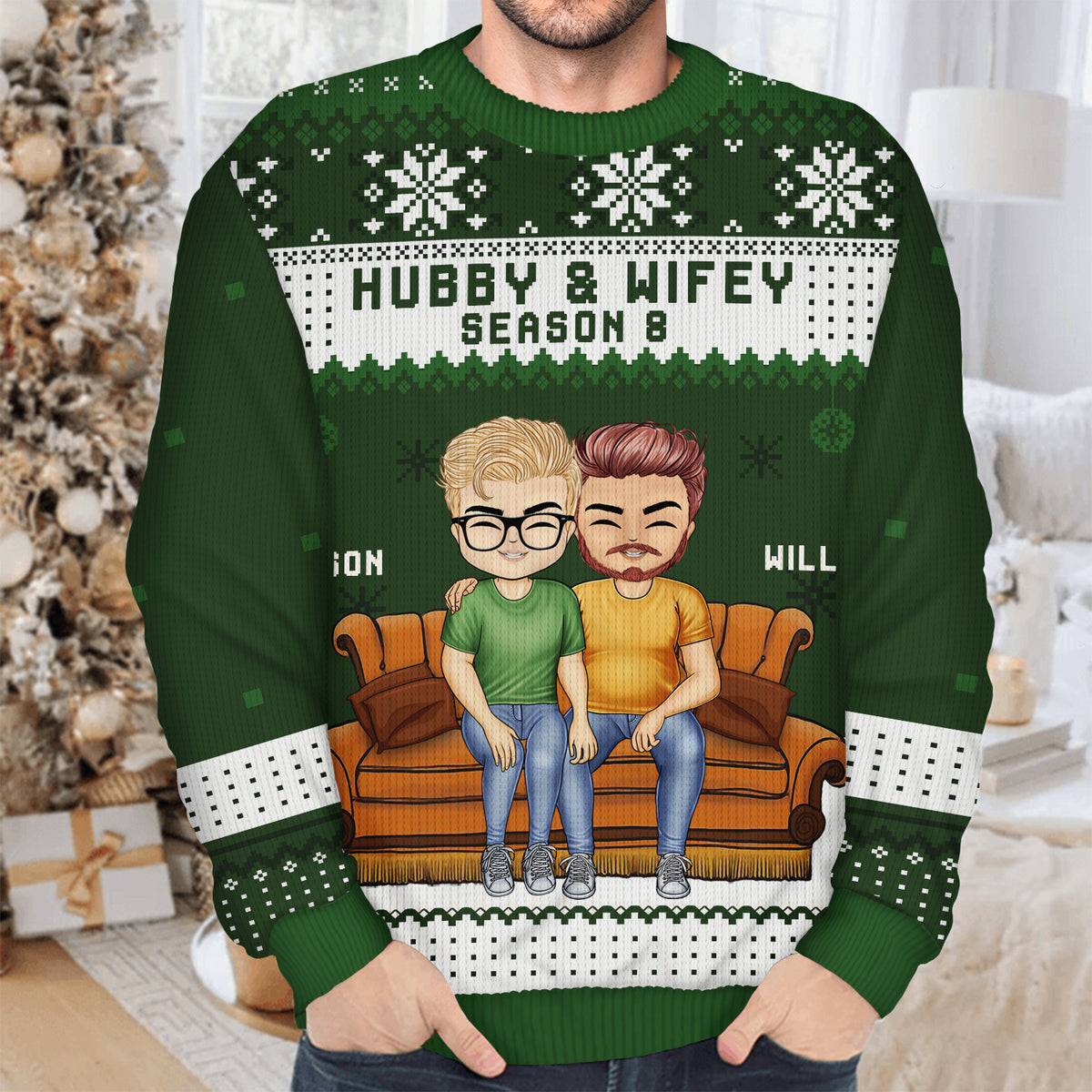 Hubby wifey hotsell christmas sweaters