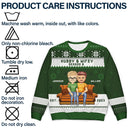Christmas Couple Hubby & Wifey Season - Gift For Couples - Personalized Unisex Ugly Sweater