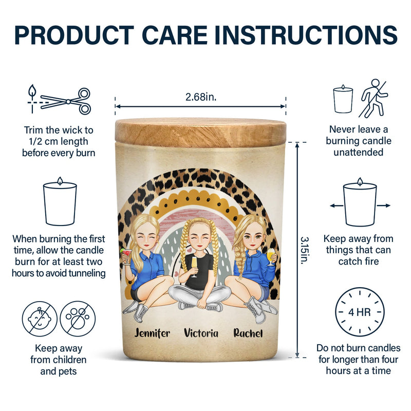 Bestie Sister Light This Candle - Gift For Bestie, Sister - Personalized Scented Candle With Wooden Lid