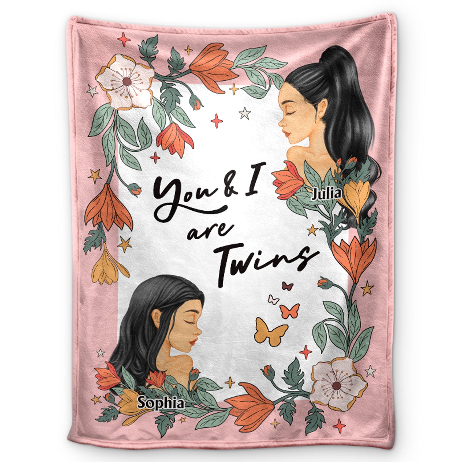 You And I - Gift For Sisters, Twins - Personalized Fleece Blanket