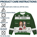 Pull moche unisexe personnalisé pour couple - Cadeau pour couple - Je suis à toi, sans remboursement