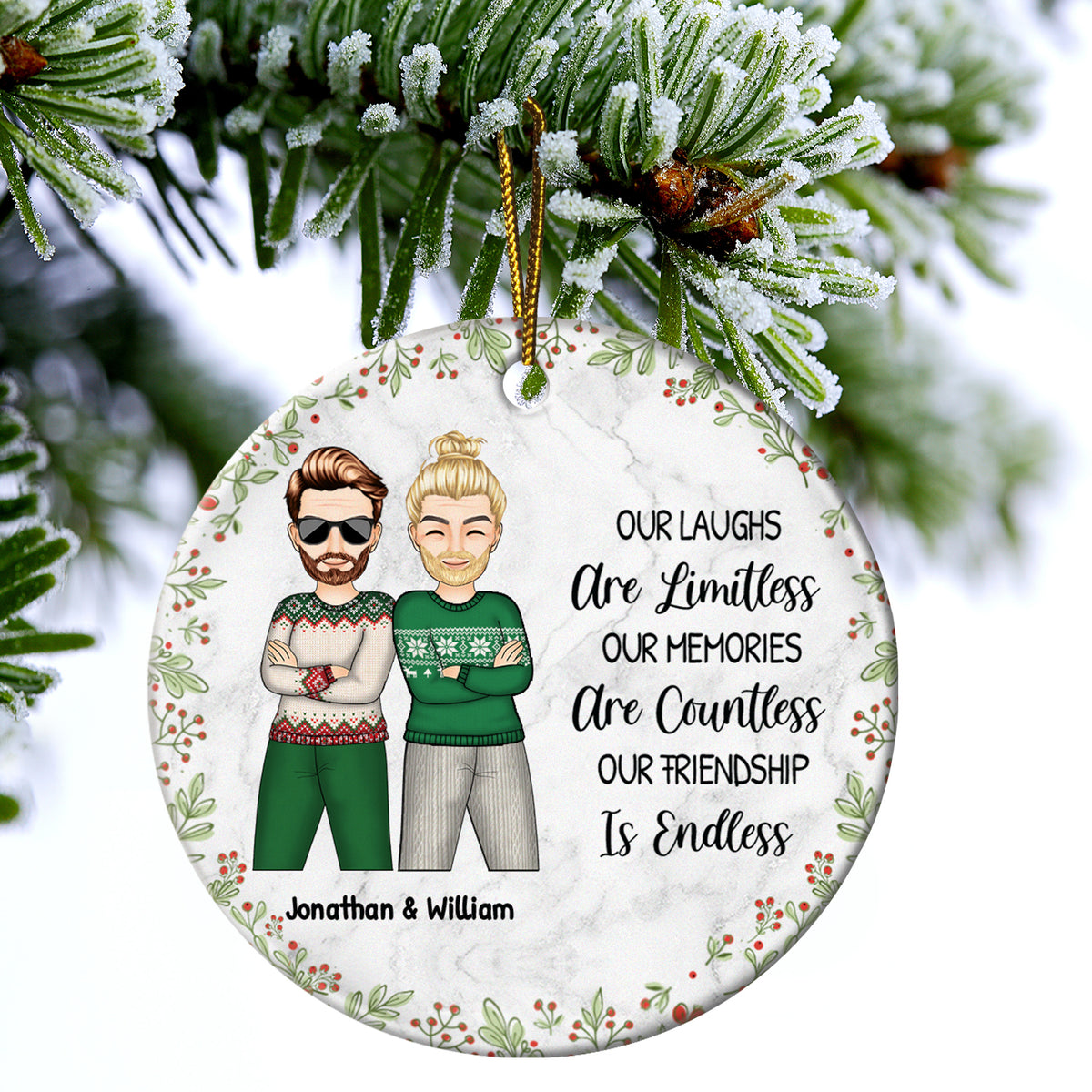 Christmas Bestie Our Laughs Are Limitless - Gift For Bestie - Personal ...