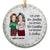 Christmas Bestie Our Laughs Are Limitless - Gift For Bestie - Personalized Circle Ceramic Ornament