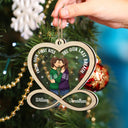 Couple de Noël de notre premier baiser - Cadeau pour couple - Décoration personnalisée à 2 couches