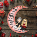 Christmas Grandparents Love You To The Moon & Back - Gift For Grandparents - Personalized Cutout Acrylic Ornament