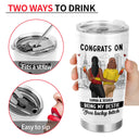 Bestie Backside Congrats On Being My Bestie - Gift For Bestie - Personalized Tumbler