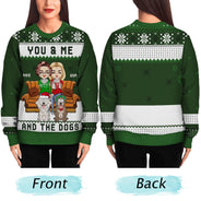 Christmas Pet Lovers Couple You & Me - Gift For Pet Lover Couples - Personalized Unisex Ugly Sweater