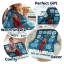 Nurse Daily Affirmation - Gift For Nurse - Personalized Fleece Blanket