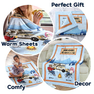 Créer des souvenirs sur un camping - Cadeau de camping pour couples - Couverture polaire personnalisée