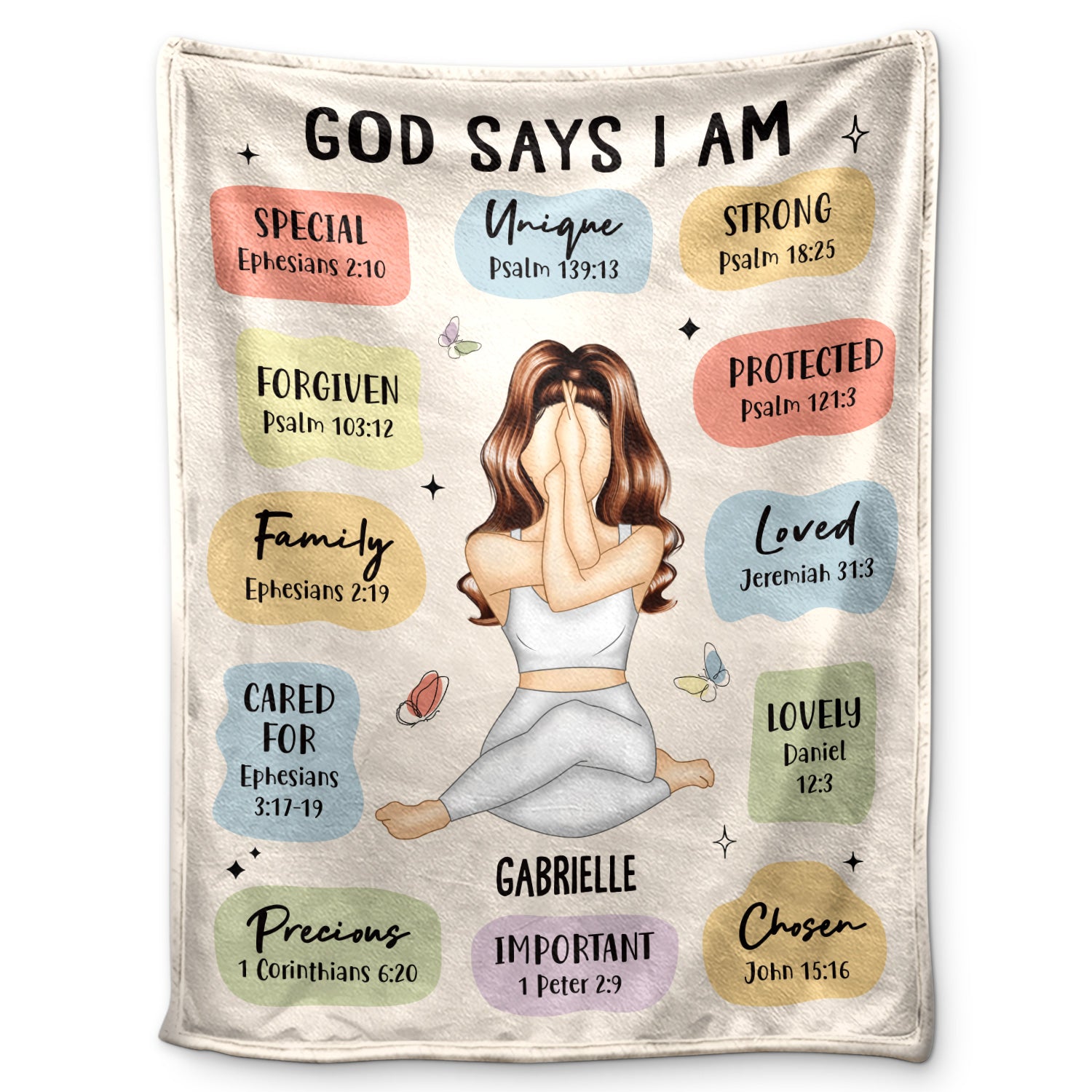 Yoga God Says - Gift For Yourself - Personalized Fleece Blanket