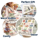 Custom Photo Morning Affirmations - Gift For Yourself - Personalized Fleece Blanket