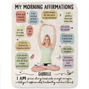 Custom Photo Morning Affirmations - Gift For Yourself - Personalized Fleece Blanket