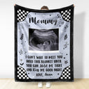 Custom Photo Baby Ultrasound Until You Can Hold Me - Gift For Mother & Father - Personalized Fleece Blanket, Sherpa Blanket