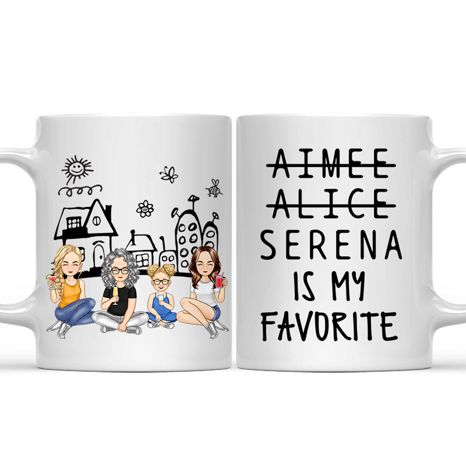 Funny Cartoon My Favorite Child - Gift For Mom - Personalized Mug