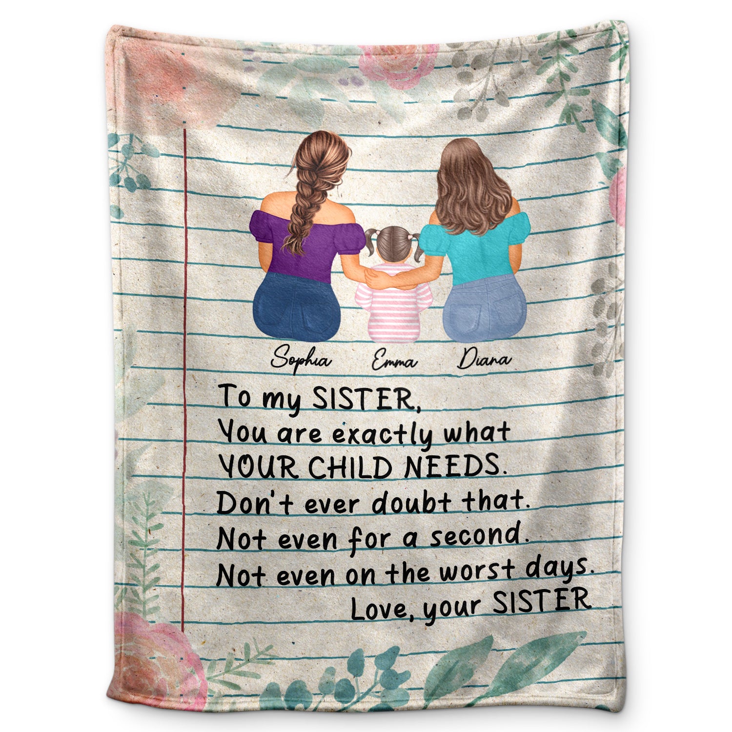 Don't Ever Doubt - Gift For Young Mother Sister - Personalized Fleece Blanket, Sherpa Blanket