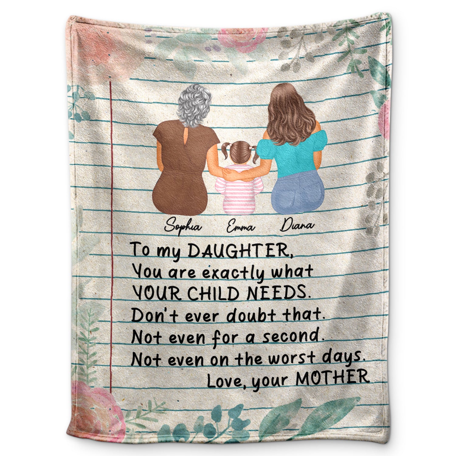 Don't Ever Doubt - Gift For Daughter Who Becomes A Mother - Personalized Fleece Blanket, Sherpa Blanket