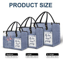 Mon amour grandit sans cesse - Cadeau pour grand-mère et mère - Sac en cuir personnalisé